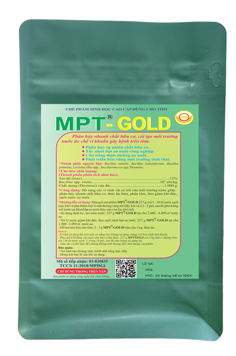 MPT GOLD tôm - Thuốc Thú Y Thủy Sản Mỹ Phú - Công Ty TNHH Sản Xuất Kinh Doanh Mỹ Phú